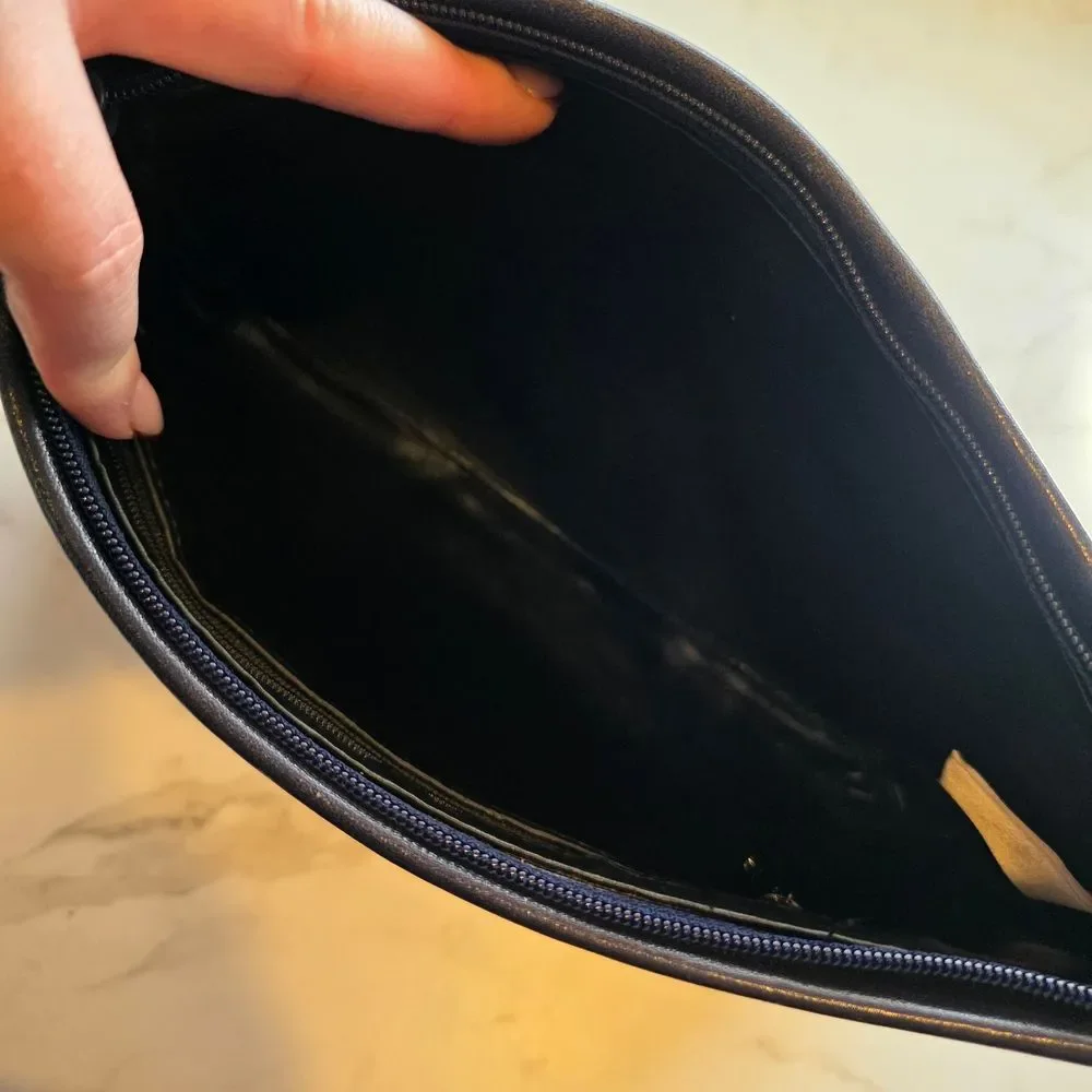 Giani Bernini Navy Leather Clutch